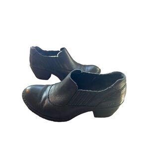 Born Black Women's Size 6.5 EU 37 Booties Slip On Shoes Soft Leather Ankle Boots